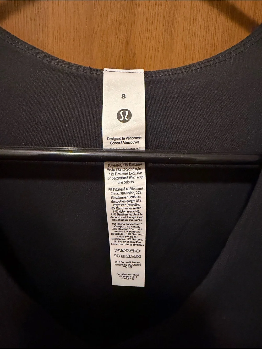 lululemon athletica Black Long Sleeve V-Neck Top